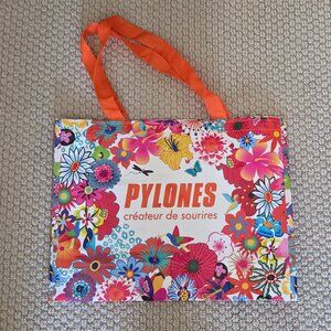 Pylones Paris Floral Reusable Shopping Bag Tote Bag